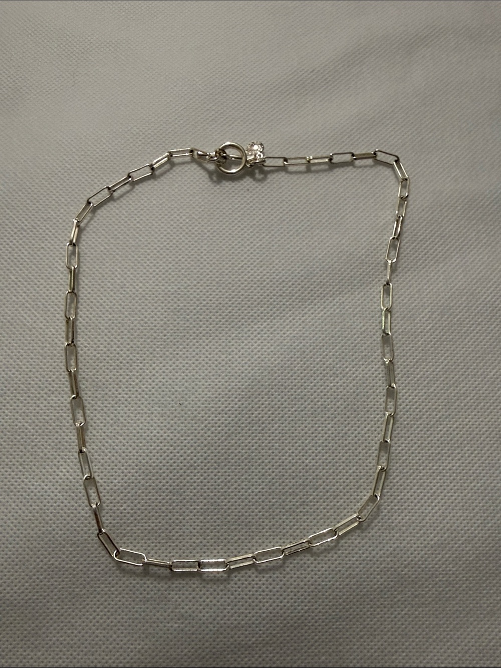 J. Crew Silver Paperclip Chain Necklace